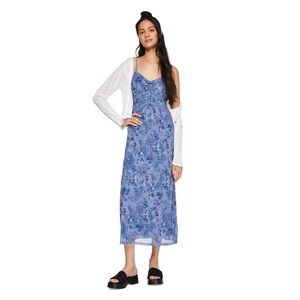 Wild Skye Periwinkle Lace Mesh Dress